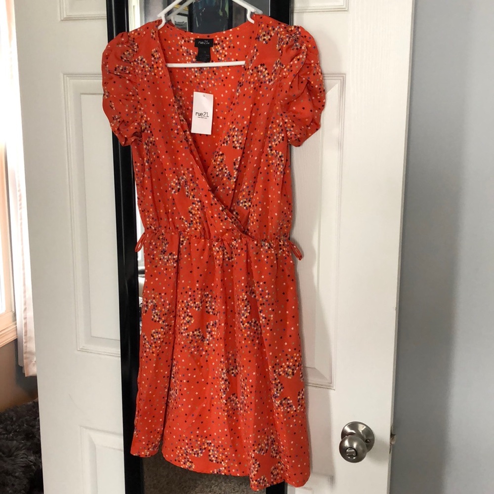 Orange stars dress